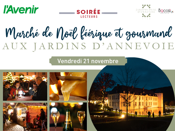 Marché de Noël féérique et gourmand aux jardins d'Annevoie