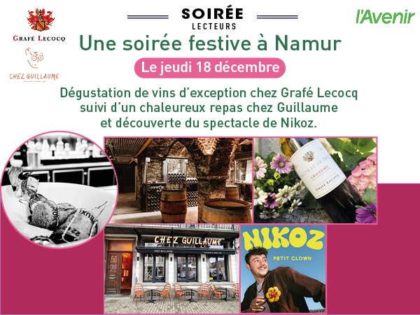 Vivez une soirée festive à Namur !