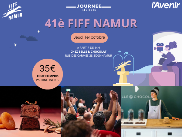 À l’occasion du 41e FIFF Namur, vivez une journée mêlant gourmandise et cinéma !